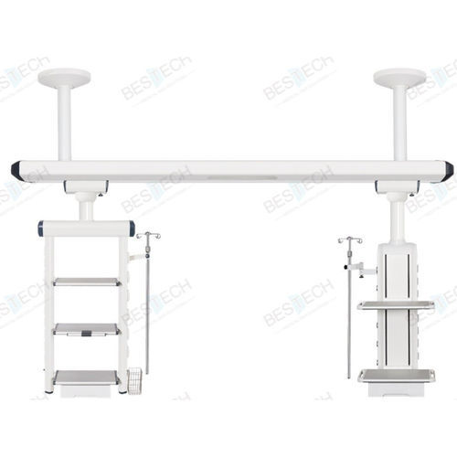 Trave tecnica a soffitto - BT-31-ICU-CH - Bestech Technologies Co., Ltd - per terapia intensiva / per sala operatoria / 2 bracci