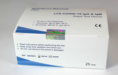 Test rapido per diagnosi COVID-19 - Spartacus-biomed - della polmonite / per diagnosi della sindrome respiratoria mediorientale / d'IgG