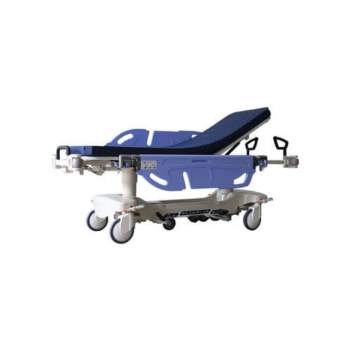 Barella con carrello passamalati - M1  - BEWATEC Medical Equipment Co., Ltd - manuale / ad altezza regolabile / con schienale regolabile