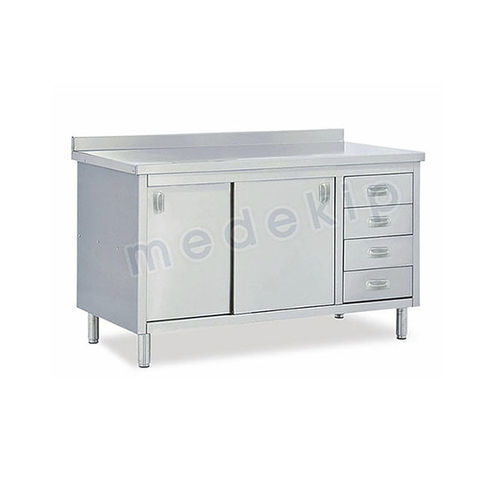Scrivania rettangolare - MED 1100 – 1107 - Medekip Medical - 4 cassetti / manuale / con rotelle