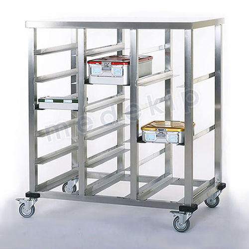Carrello per contenitori di sterilizzazione - MED 1600 - Medekip Medical - per uso generale / di trasporto / in acciaio inossidabile
