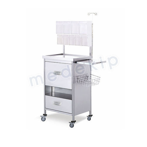 Carrello medico - MED 1850 - 1900 - Medekip Medical - per strumenti / per farmaci / in acciaio inossidabile
