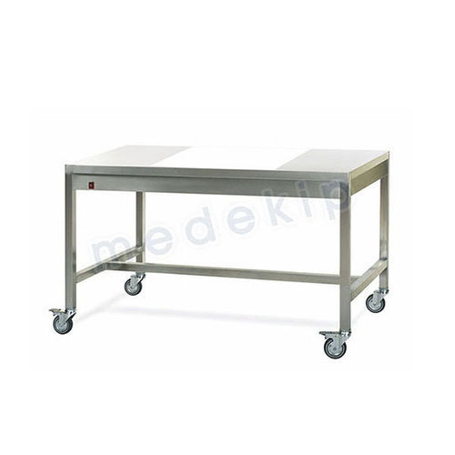 Tavolo da laboratorio - MED 1150 - 1155 - Medekip Medical - rettangolare / pieghevole / su rotelle
