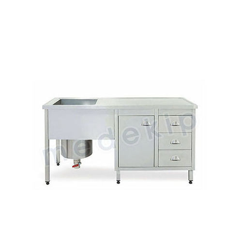 Tavolo da lavoro - MED 1525 - 1530 - Medekip Medical - rettangolare / con lavabo