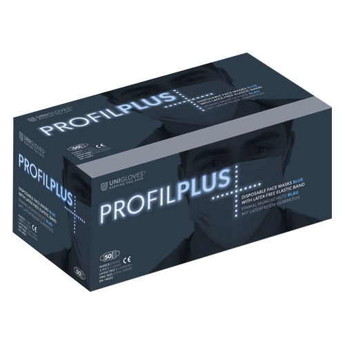 Mascherina chirurgica di tipo IIR - Profil Plus - Unigloves - senza lattice / senza fibra di vetro / per adulti