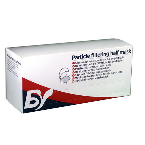 Mascherina FFP2 - 465-102 - Unigloves - senza fibra di vetro / senza valvola / a becco d'anatra