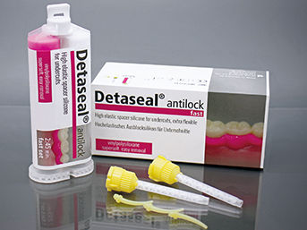 Materiale odontoiatrico in silicone - Detaseal® antilock - DETAX GmbH - per ricostruzione dentale / bianco