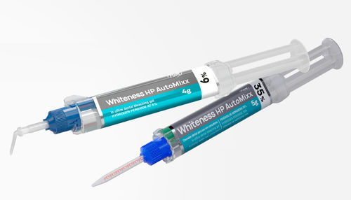 Materiale odontoiatrico in perossido di idrogeno - Whiteness HP AutoMixx - Dentscare Ltda. - per sbiancamento dentale / in gel