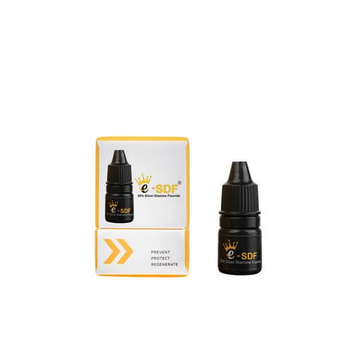Materiale odontoiatrico di fluoruro - e-SDF® - Kids-e-Dental LLP - per ricostruzione dentale / liquido