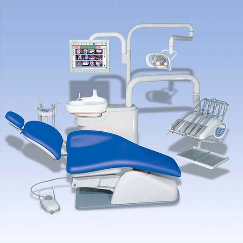Riunito odontoiatrico con poltrona elettromeccanica - P5 - PALOMA - con monitor / con portastrumenti / con illuminazione