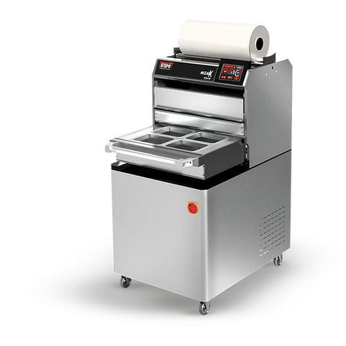 Termosigillatrice per vaschette semiautomatica - MIZAR FCH-71 - TESMIT - compatta / con touch screen / con rotelle