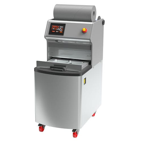Termosigillatrice per vaschette semiautomatica - MIZAR FCH-80 - TESMIT - compatta / con touch screen / con rotelle