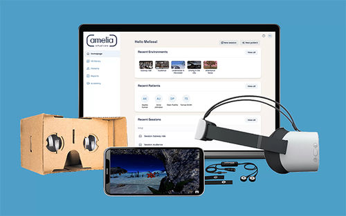 Piattaforma VR immersiva - Amelia Virtual Care - per riabilitazione cognitiva / per gestione dell’ansia