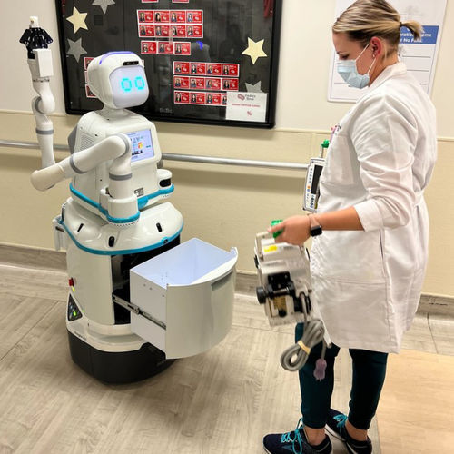 Robot di telepresenza per strutture sanitarie - Moxi - Diligent Robotics - teleassistenza