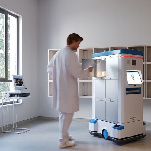 Robot di telepresenza per ospedali - AMR  - KOMPAÏ robotics - teleconsultazione / teleassistenza / telemonitoraggio