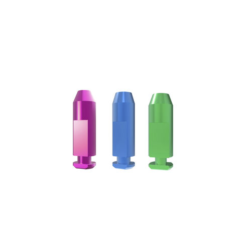 Analogo di impianto dentale in acciaio inossidabile - 80-02-20 - Shorter Implant - dritto / angolare / corto