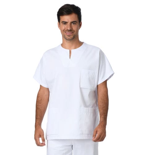 Casacca medica unisex - AUCH - Bastié - bianca / blu / verde