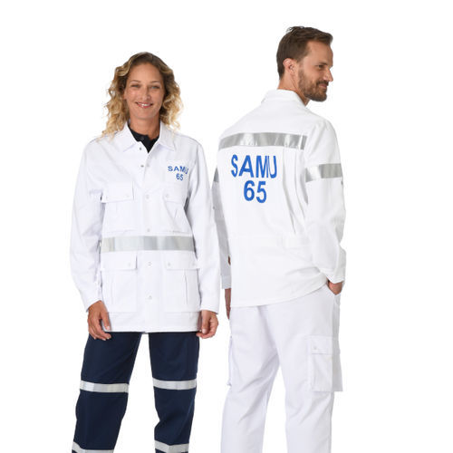 Giacca per ambulanziere unisex - TURIN 21 - Bastié - bianca / blu / verde
