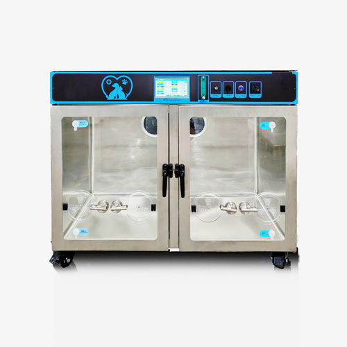 Gabbia veterinaria per terapia intensiva - VET-V202 - Olive - 4 scomparti / 2 scomparti / a 4 moduli