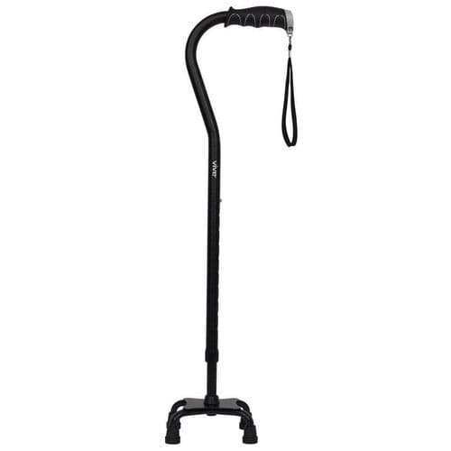Bastone da passeggio con impugnatura fuori asse - MOB1003BLK - Vive Health - quadripode / ad altezza regolabile