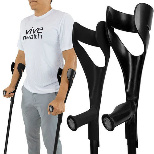 Stampella canadese - MOB1014BLK - Vive Health - per adulto / ad altezza regolabile