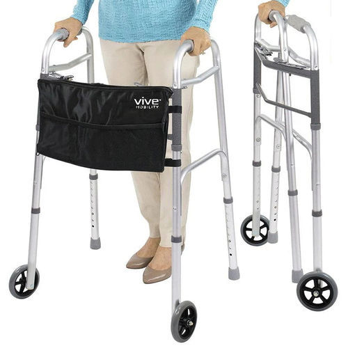 Deambulatore rollator a 2 ruote - MOB1005BLK - Vive Health - telaio in alluminio / pieghevole / ad altezza regolabile