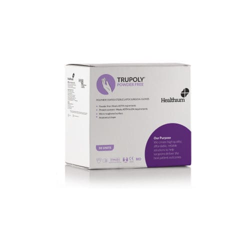 Guanto in lattice - Trupoly - Healthium Medtech - per chirurgia / senza polvere / sterile