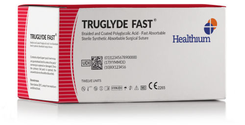 Filo di sutura assorbibile - Truglyde Fast - Healthium Medtech - per chirurgia dei tessuti molli / 8/0 / 2