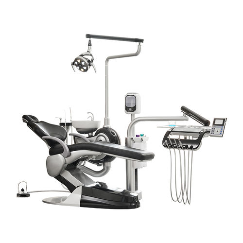 Riunito odontoiatrico con poggiatesta flessibile - M2+ - Foshan Safety Medical Equipment Co., Ltd. - con sistema di igiene / con portastrumenti / con illuminazione LED
