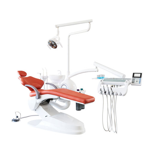 Riunito odontoiatrico con poltrona elettrica - M2  - Foshan Safety Medical Equipment Co., Ltd. - con poggiatesta flessibile / con sistema di igiene / con camera intraorale