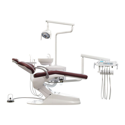 Riunito odontoiatrico con poltrona elettrica - M1  - Foshan Safety Medical Equipment Co., Ltd. - con poggiatesta flessibile / con sistema di igiene / con portastrumenti