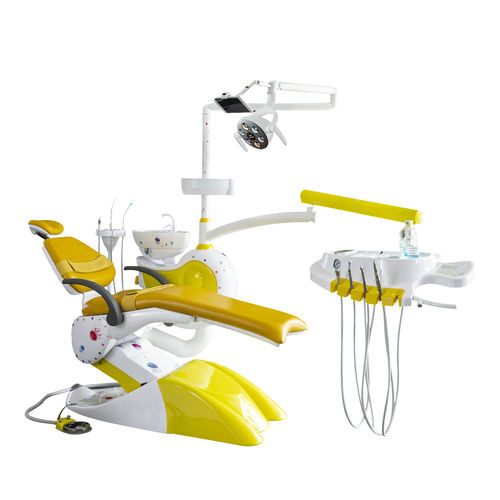 Riunito odontoiatrico con poltrona elettrica - A10 - Foshan Safety Medical Equipment Co., Ltd. - con poggiatesta flessibile / con sistema di igiene / con portastrumenti