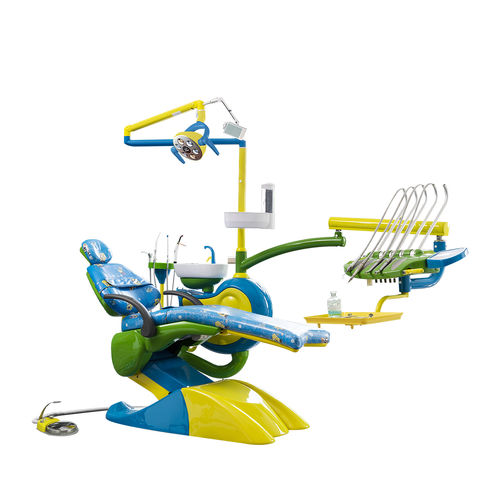 Riunito odontoiatrico con poltrona elettrica - M10 - Foshan Safety Medical Equipment Co., Ltd. - con poggiatesta flessibile / con sistema di igiene / con portastrumenti