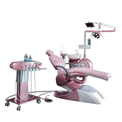 Riunito odontoiatrico con poltrona elettrica - M10+ - Foshan Safety Medical Equipment Co., Ltd. - con poggiatesta flessibile / con sistema di igiene / con portastrumenti
