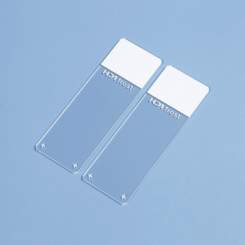Vetrino per microscopio adesivo - HDAS003 series - Jiangsu Huida Medical Instruments - con rivestimento colorato / silano