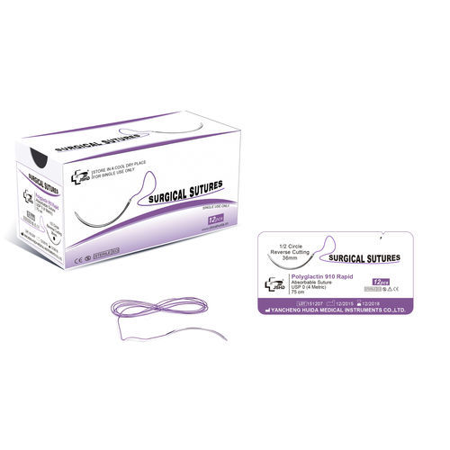 Filo di sutura assorbibile - Polyglactin 910 - Jiangsu Huida Medical Instruments - per chirurgia generale / 11/0 / 10/0
