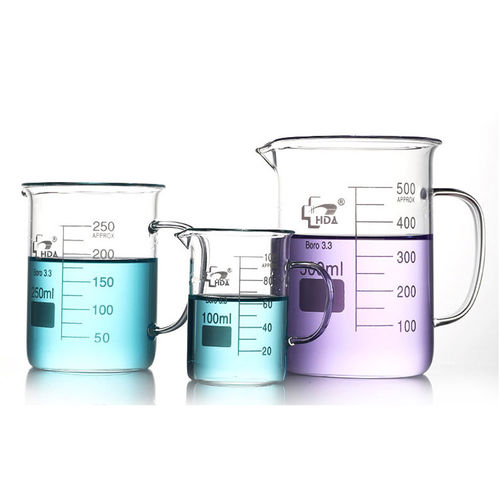 Coppa di decantazione in vetro borosilicato - 1101-U - Jiangsu Huida Medical Instruments - graduata / con manico