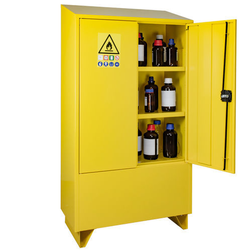Armadio per prodotti infiammabili - AMS100 - Ecosafe - per ospedale / con ripiano / con ante battenti