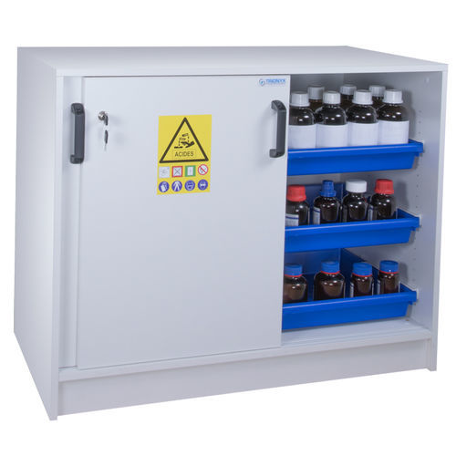 Armadio per materiali pericolosi - APC113+ - Ecosafe - per ospedale / con sportello / blu