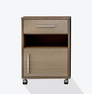 Comodino con rotelle - NOR5002ME1 - SENIORCARE - con armadietto / con cassetti