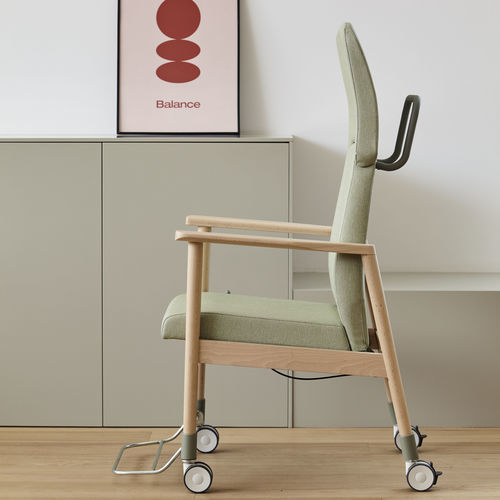 Poltrona per struttura sanitaria - CAL0042 RECLINABLE - SENIORCARE - con rotelle