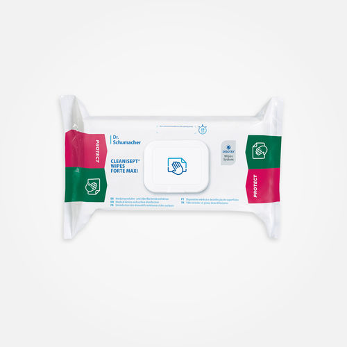 Salvietta detergente per dispositivi medici - CLEANISEPT® FORTE MAXI  - THX MEDICAL - 100 pezzi