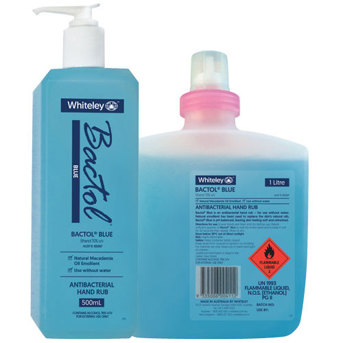 Soluzione idroalcolica 70% - Bactol® Blue - Whiteley - 500 mL / 1000 mL