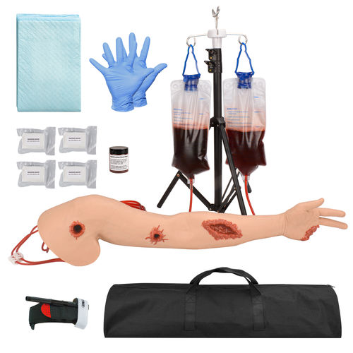 Simulatore di paziente per interventi di emergenza - MedEduQuest. - con trauma / di braccio / portatile