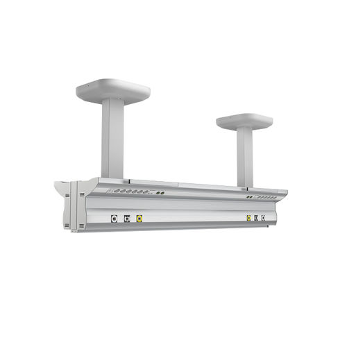Trave tecnica a soffitto - ZMP07 - MZ Liberec, a.s. - per terapia intensiva / fisso / 2 bracci