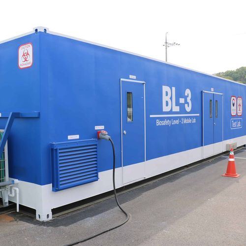 Sala di laboratorio per isolamento delle infezioni trasmesse per via area - BSL-3 Lab - Wosem - per sperimentazione animale / portatile / modulare