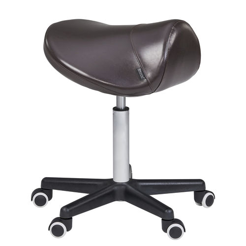 Sgabello per struttura sanitaria - Master Massage Equipment Europe - ad altezza regolabile / con rotelle / a forma di sella