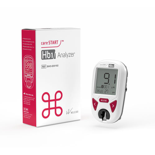 Analizzatore POC ottico - careSTART™ Hb1 Analyzer - WELLS BIO - dell'anemia / per ematologia / dell'emoglobina