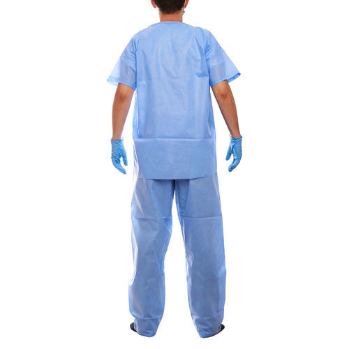 Completo medico pantalone-casacca unisex - Synek Medical - monouso / in tessuto non tessuto / blu