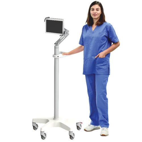 Braccio di supporto articolato - Telemedia - Mediroll LTD - per monitor / medico / montato su barra